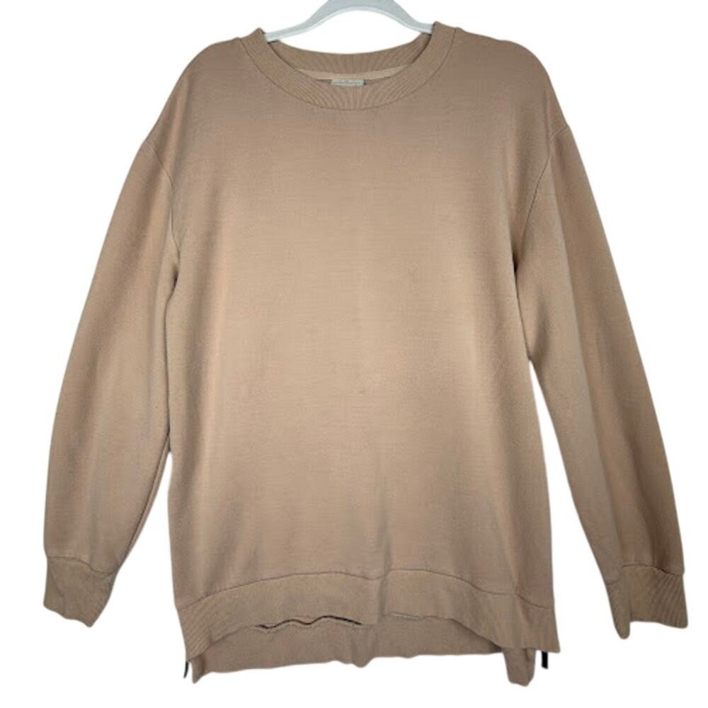 Varley Charter LW Double Face Sweatshirt Women's Medium Rose Dust Side Zip